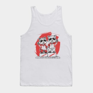 F1 Ferrari racoons, Charles Leclerc, Carlos Sainz, Formula 1 Graphic shirt (please send us a message if you want another custom design) Tank Top